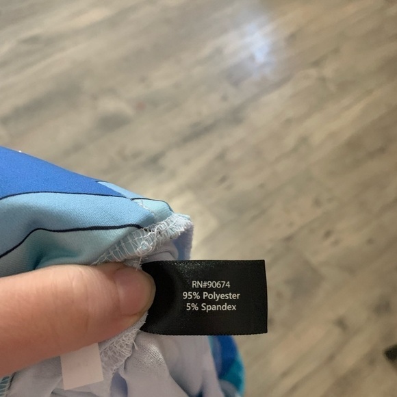 Boston Proper Blue Retro Flare Pant Size Large . - Picture 5 of 5